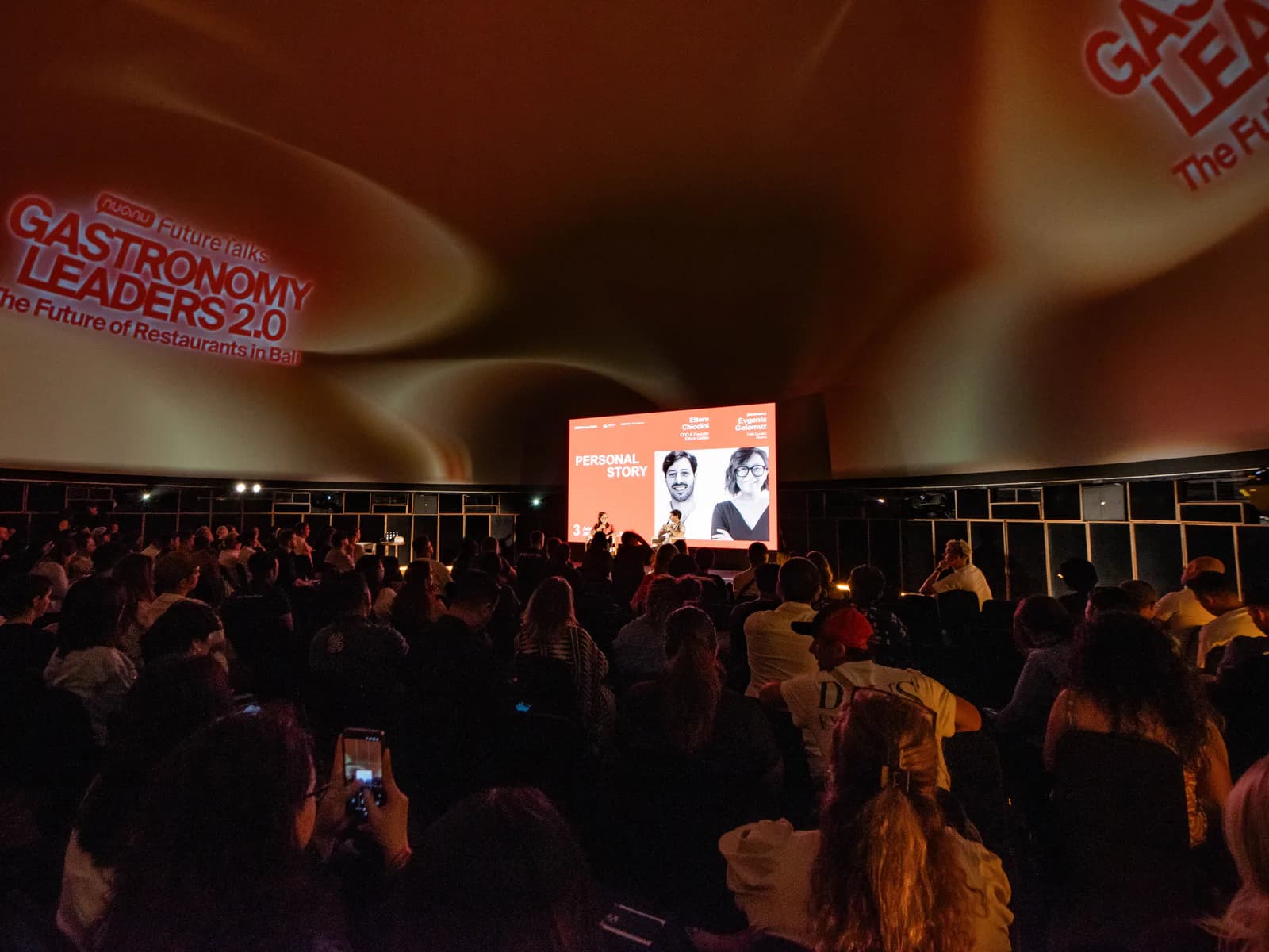 Audience watching Nuanu Future Talks inside the Dome